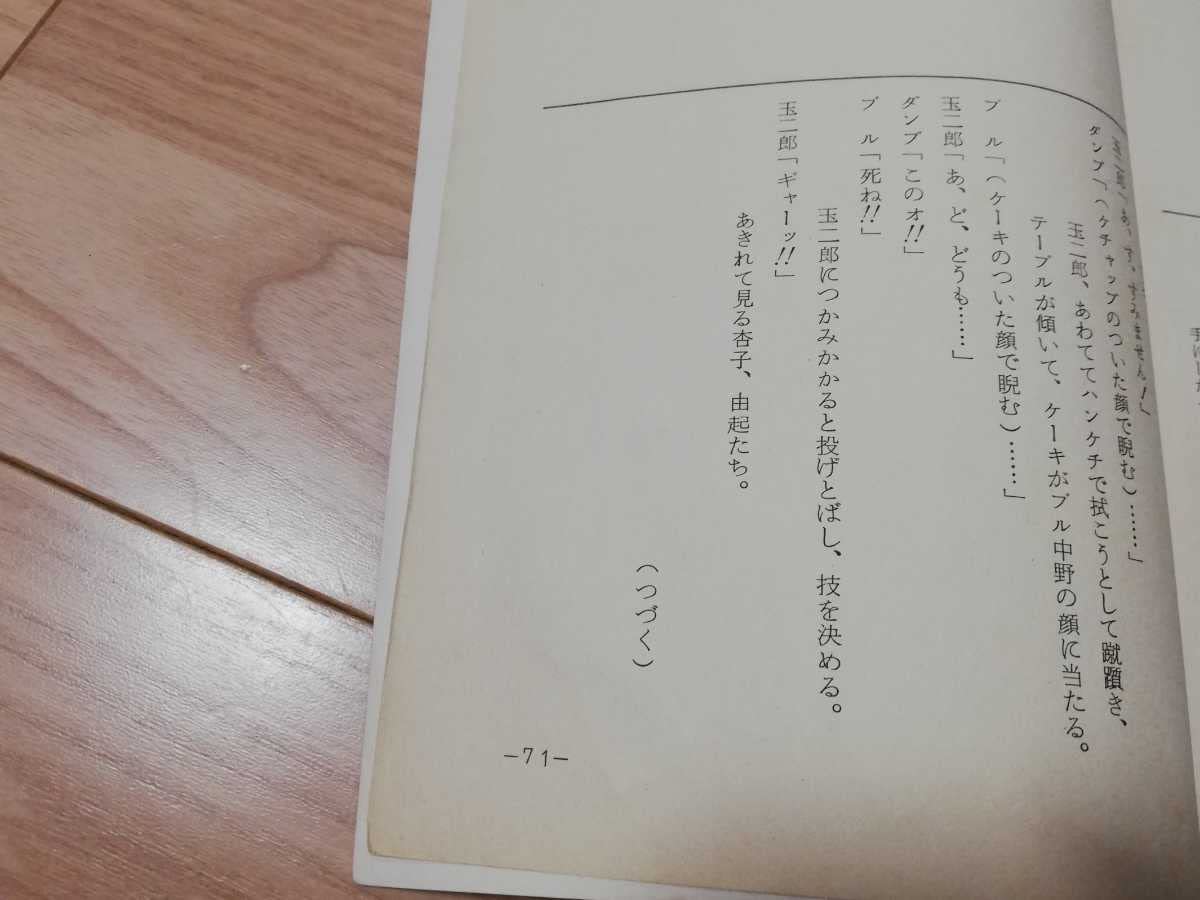 中山美穂「夏体験物語」1回・台本 少女隊 網浜直子